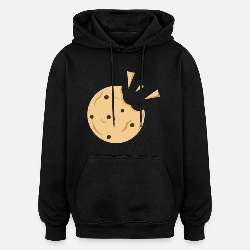 Biscuits mordus Cadeau - Sweat à capuche oversize unisexe - noir