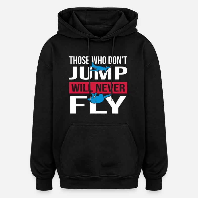 Volera jamais Skydive - Sweat à capuche oversize unisexe - noir