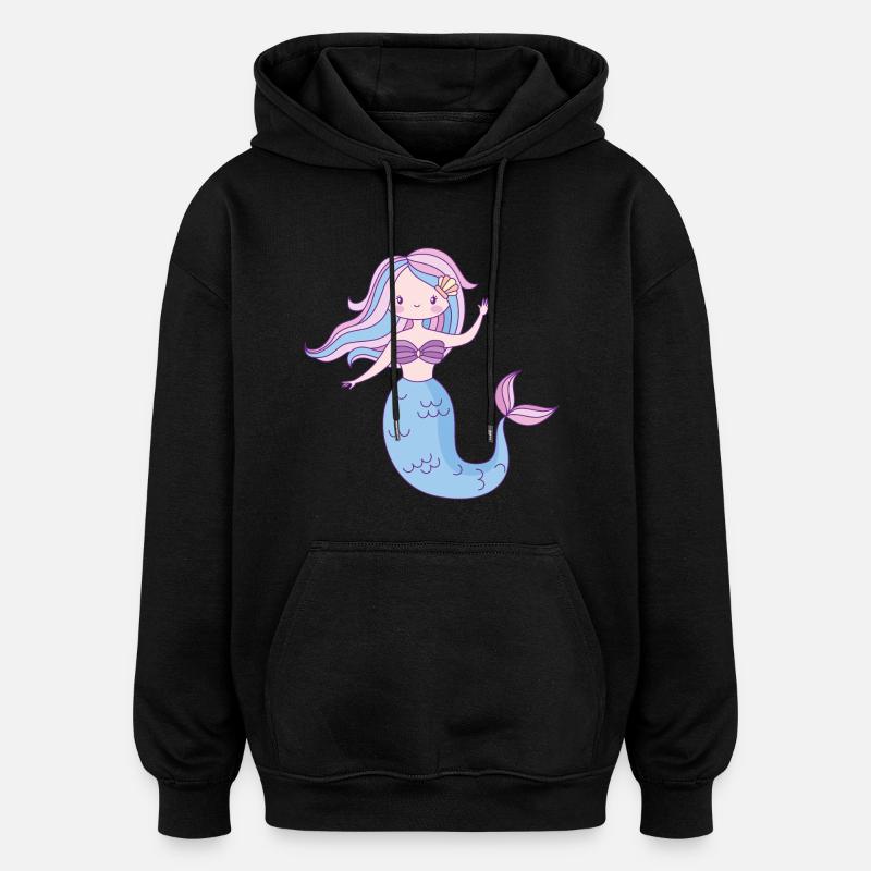Meerjungfrau - Oversized Unisex Hoodie - Schwarz