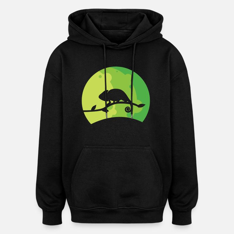 Chamäleon - Oversized Unisex Hoodie - Schwarz