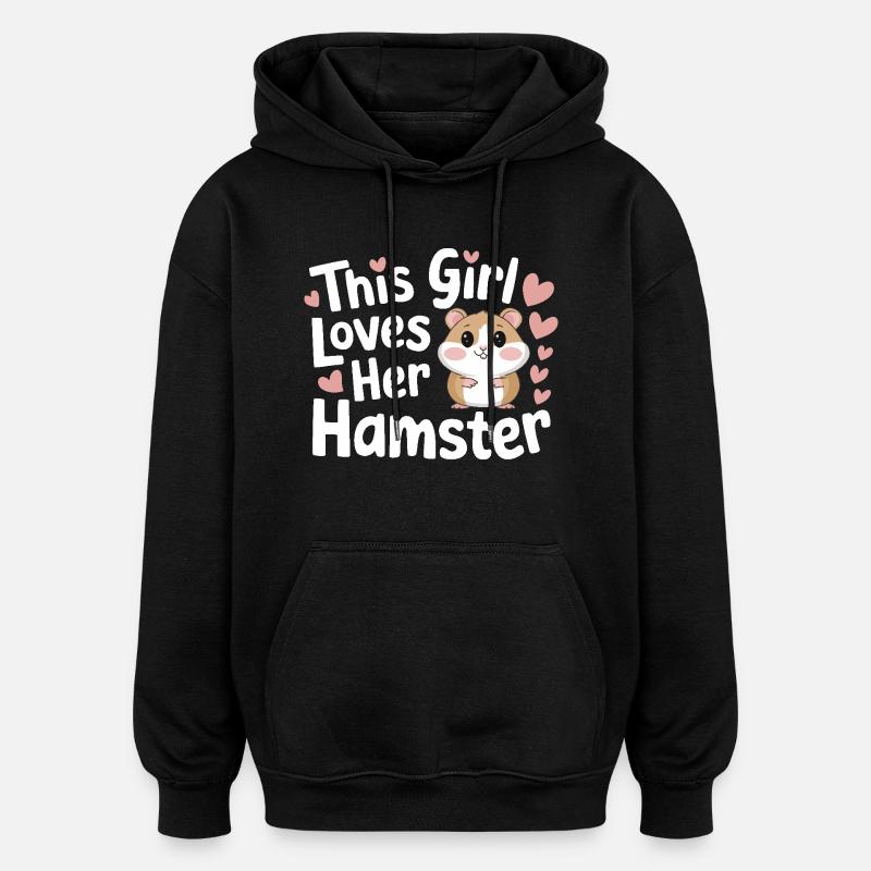 Hamster - Sweat à capuche oversize unisexe - noir
