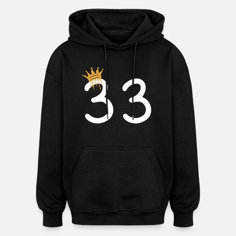 33 - Oversized Unisex Hoodie - black