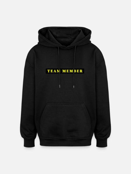Team Member - Oversized Unisex Hoodie - black