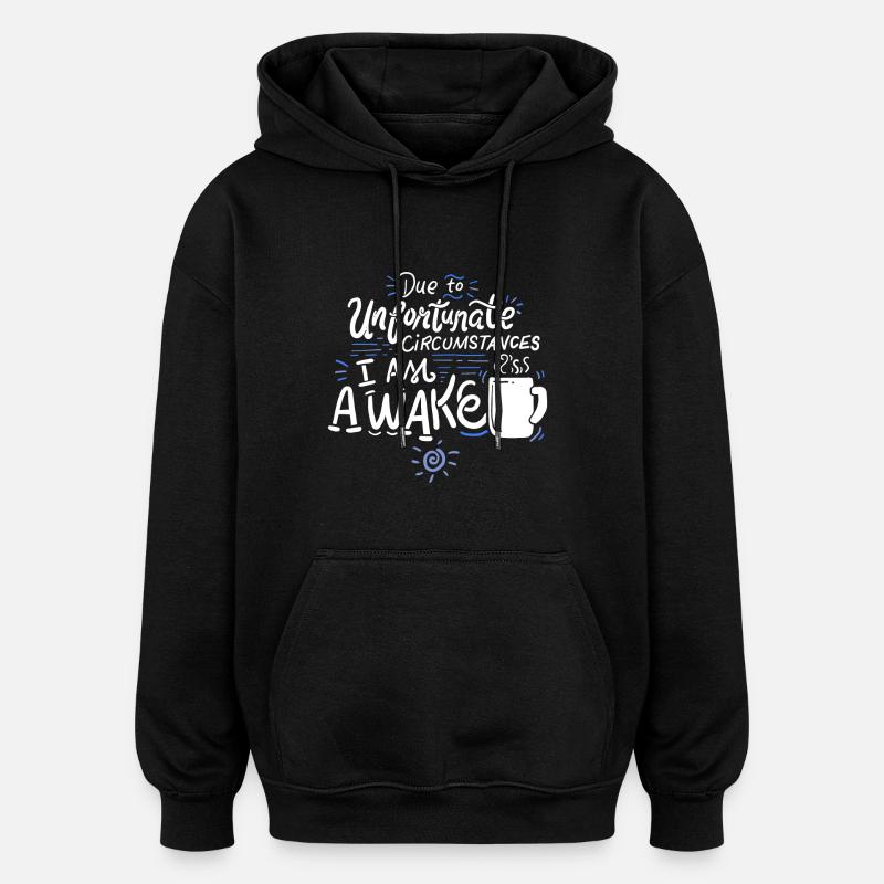 Morgenmuffel - Sweat à capuche oversize unisexe - noir