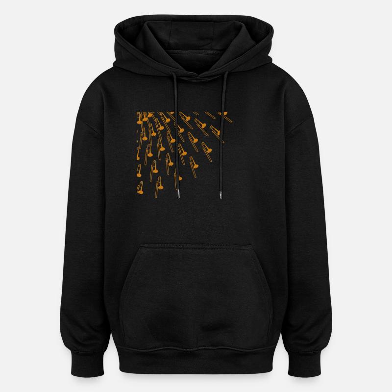 trombone - Oversized Unisex Hoodie - black