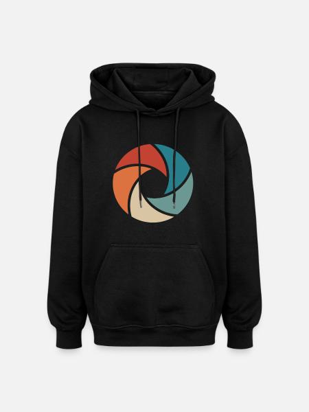 camera - Oversized Unisex Hoodie - black