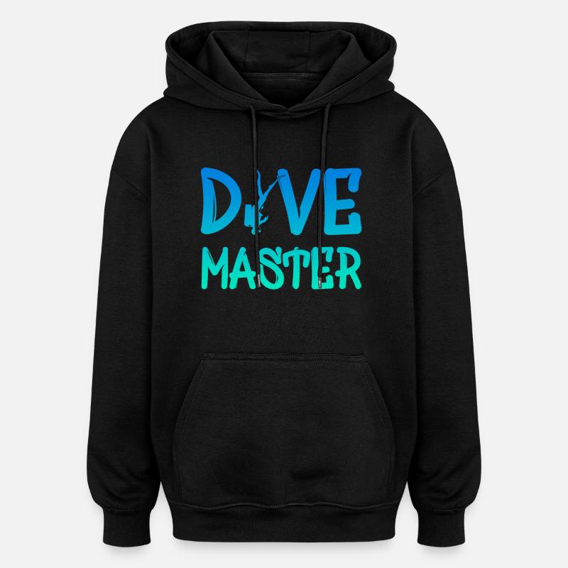 Dive Master - Oversized Unisex Hoodie - Schwarz
