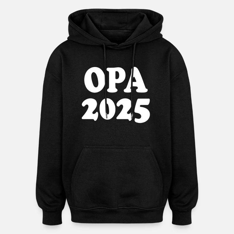 Papy 2025 - Sweat à capuche oversize unisexe - noir