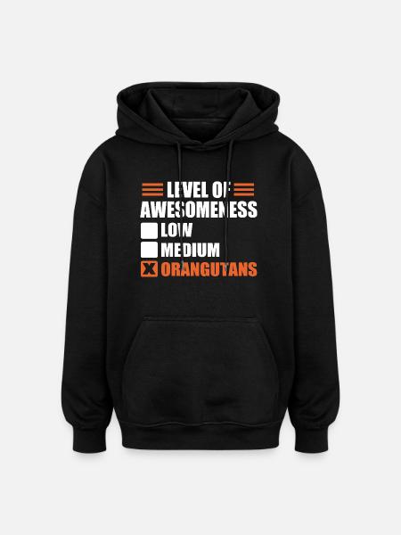 Orang Utan - Oversized Unisex Hoodie - black