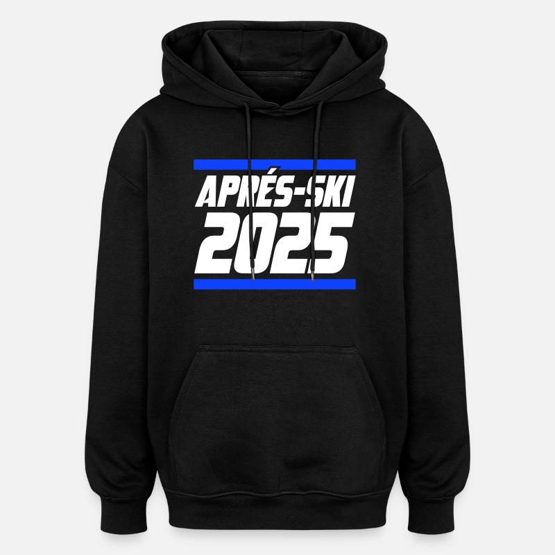 Après-ski 2025 - Sweat à capuche oversize unisexe - noir