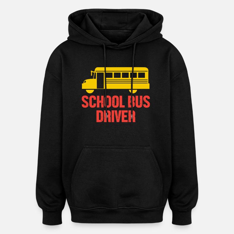 School Bus Driver School Bus - Oversized Unisex Hoodie - black