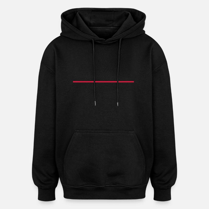 stroke_f1 - Oversized Unisex Hoodie - Schwarz