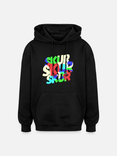 SKUR - Oversized Unisex Hoodie - black