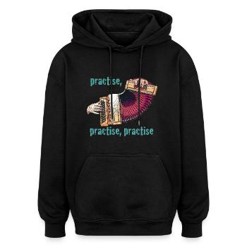 boîte de pratique - Sweat à capuche oversize unisexe - noir - Devant - Noah (186cm)