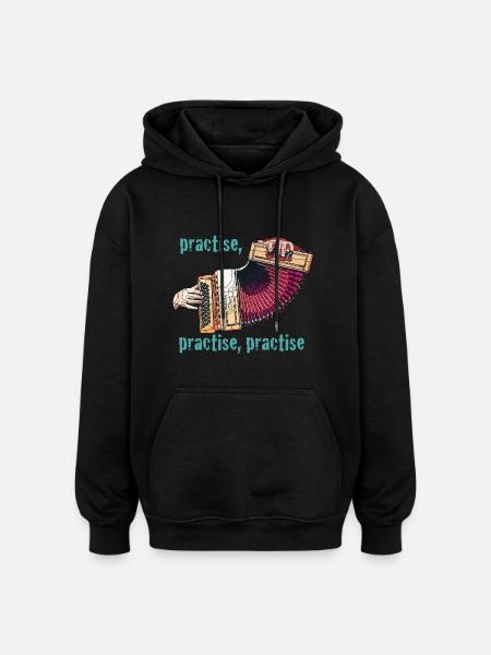 practice box - Oversized Unisex Hoodie - black