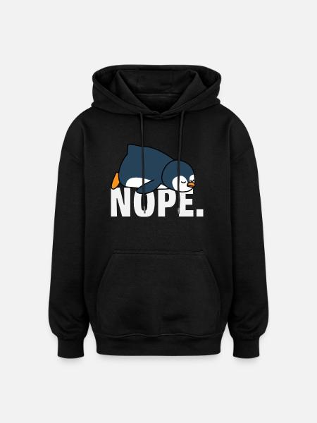 Penguin - Oversized Unisex Hoodie - black