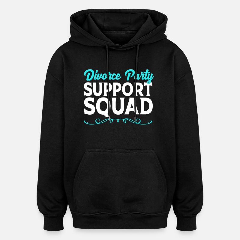 Scheidung - Oversized Unisex Hoodie - Schwarz