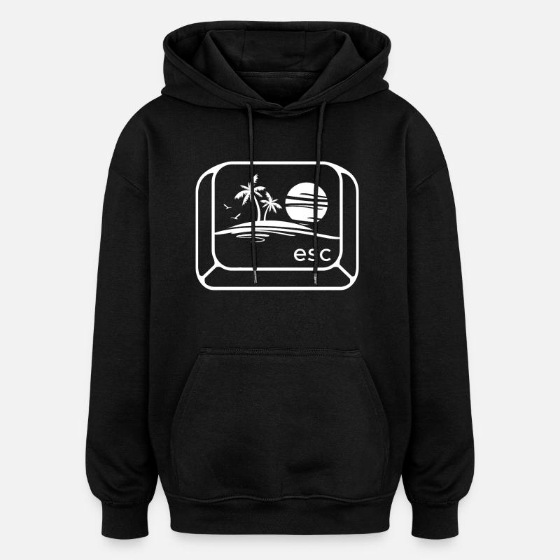 ESC Urlaub - Oversized Unisex Hoodie - Schwarz