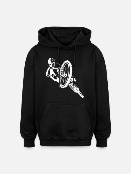 VTT - Descente - Sweat à capuche oversize unisexe - noir