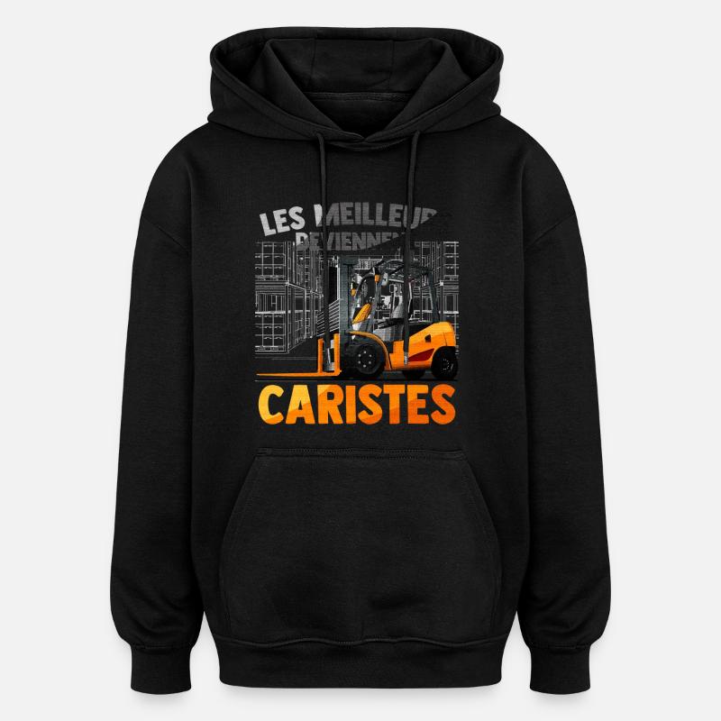 CARISTES - Sweat à capuche oversize unisexe - noir