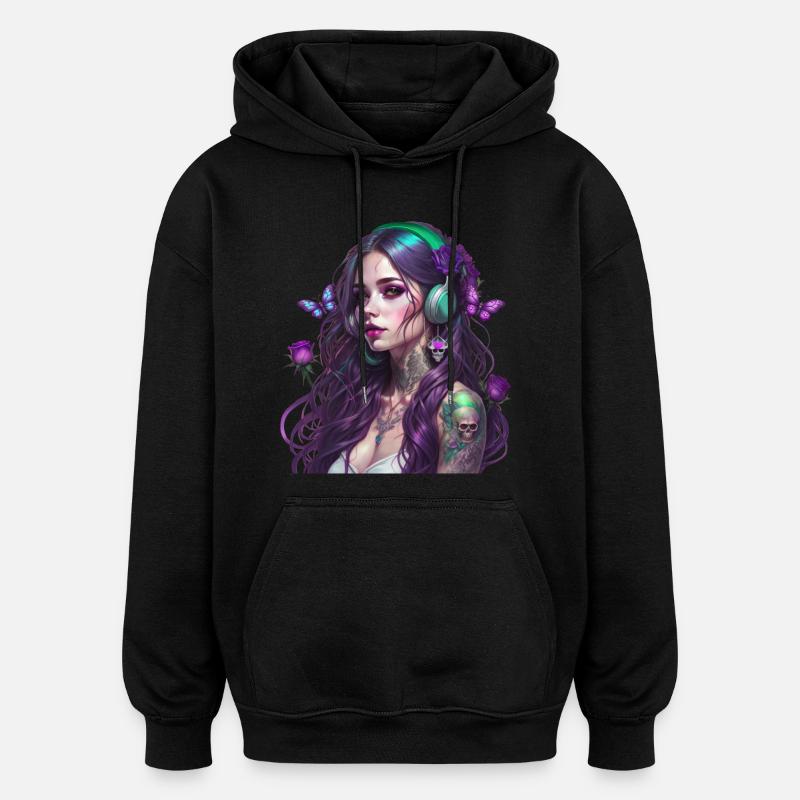 Die Fee des Waldes - Oversized Unisex Hoodie - Schwarz