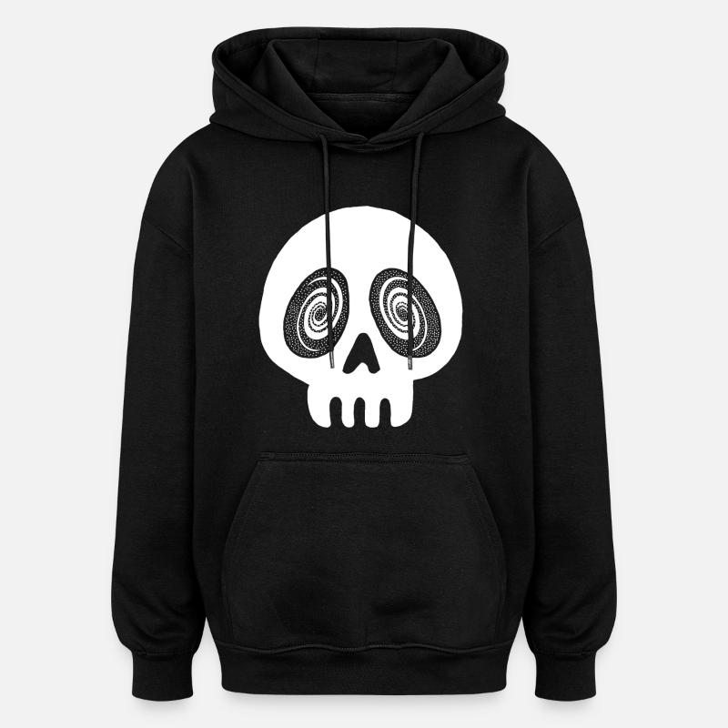 Crâne galactique - Sweat à capuche oversize unisexe - noir