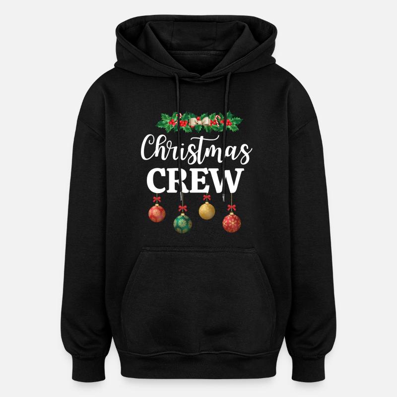 Weihnachts-Crew - Oversized Unisex Hoodie - Schwarz