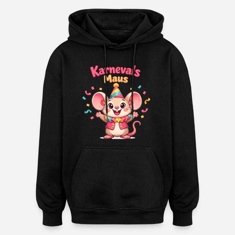 Carnival Mouse Kölsche Mädsche – Kölle Alaaf - Oversized Unisex Hoodie - black