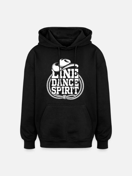 Line Dance Style - Oversized Unisex Hoodie - black