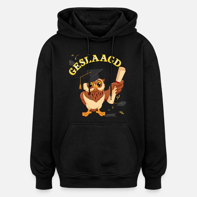 PassD - Sweat à capuche oversize unisexe - noir
