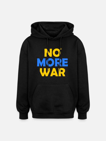 No more war - Oversized Unisex Hoodie - black