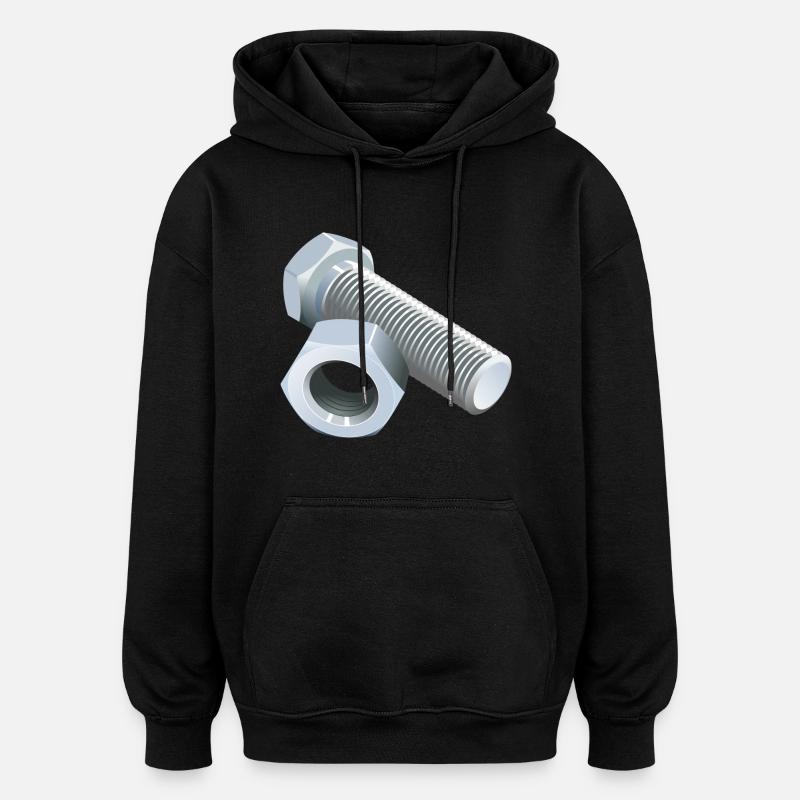 Schraube - Oversized Unisex Hoodie - Schwarz