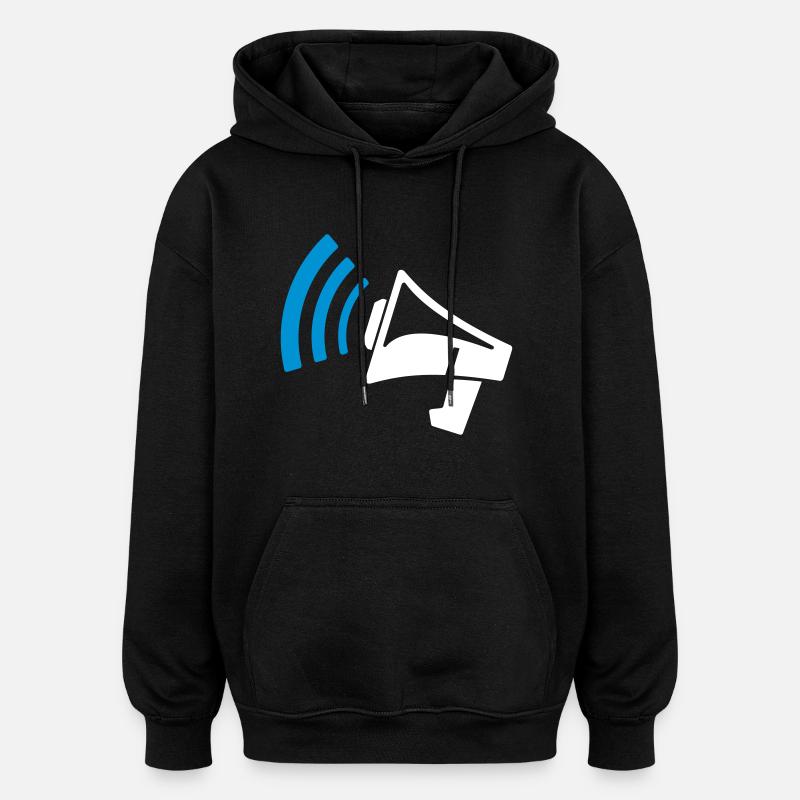 Megaphon Geschenk - Oversized Unisex Hoodie - Schwarz