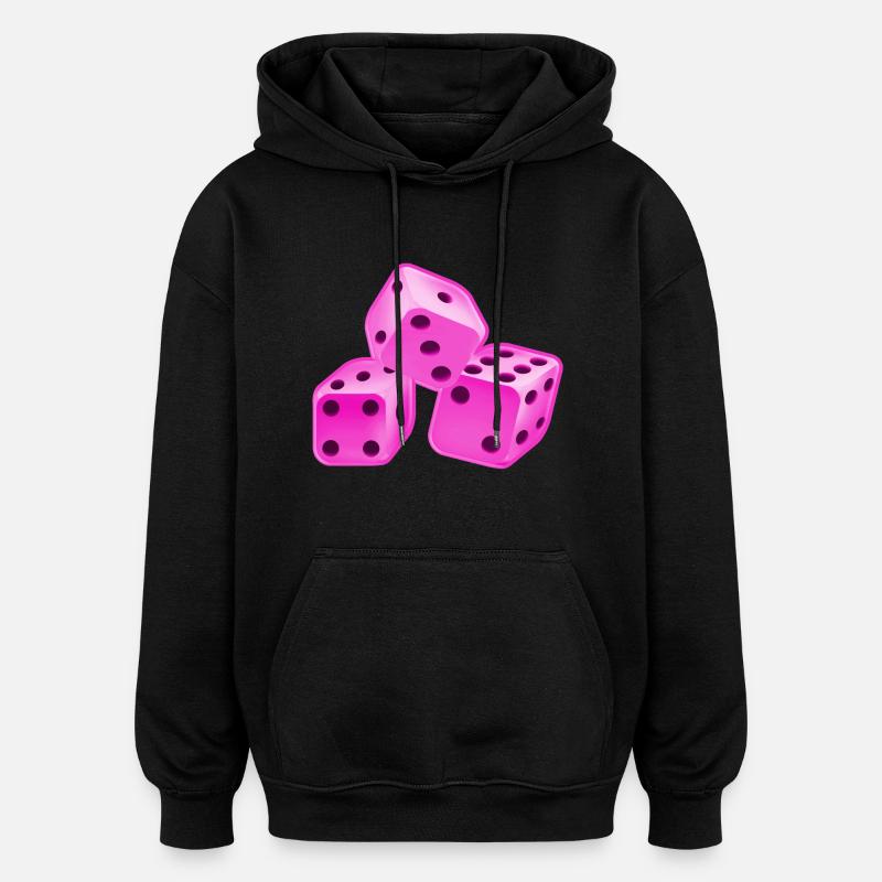 dés Rose - Sweat à capuche oversize unisexe - noir