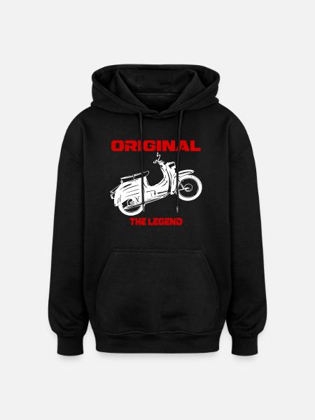 Simson Moped Schwalbe GDR - Oversized Unisex Hoodie - black