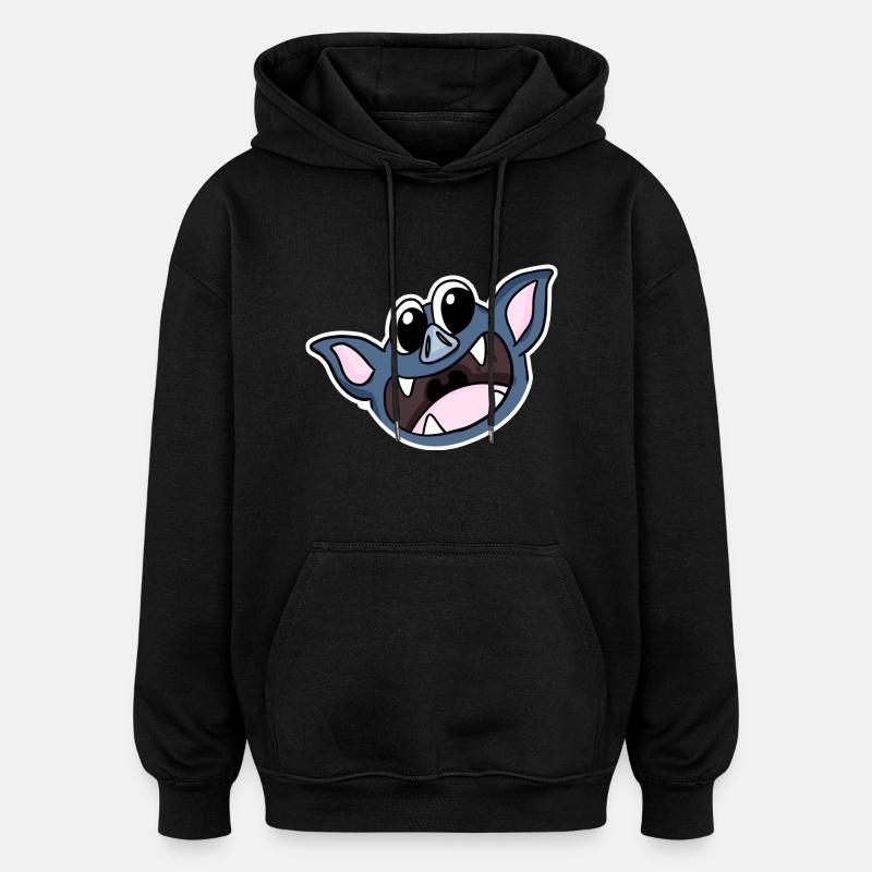 Fledermaus Kopf - Oversized Unisex Hoodie - Schwarz