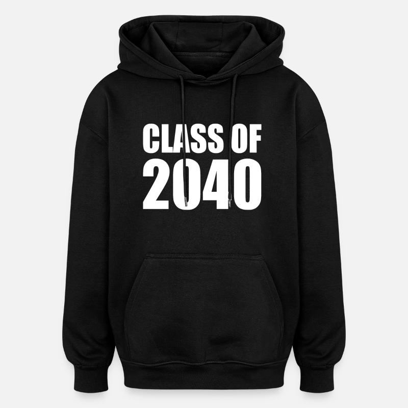 Class of 2040 - Sweat à capuche oversize unisexe - noir