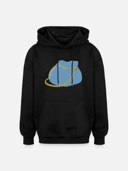 backpack suitcase backpack bag briefcase131 - Oversized Unisex Hoodie - black