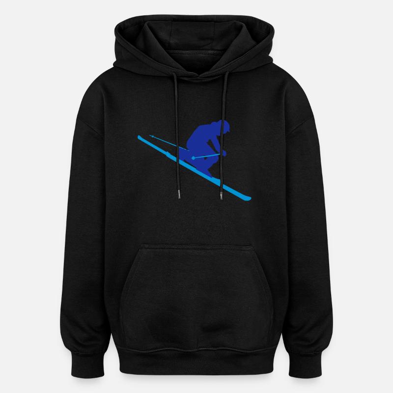 telemarker - Oversized Unisex Hoodie - Schwarz