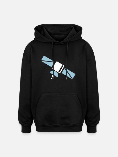 satellite - Oversized Unisex Hoodie - black
