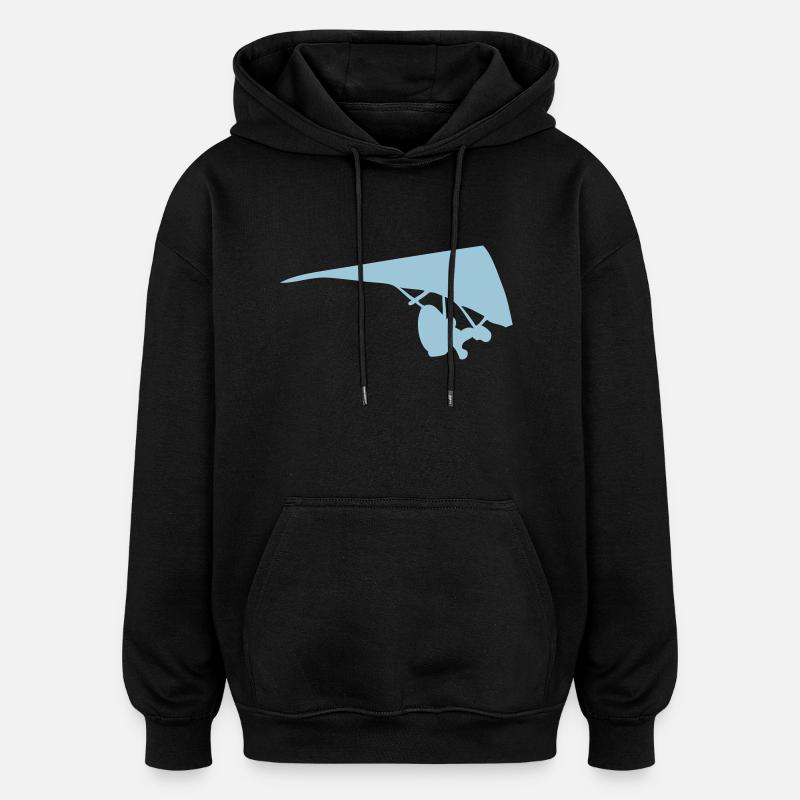 sport ulm - Sweat à capuche oversize unisexe - noir