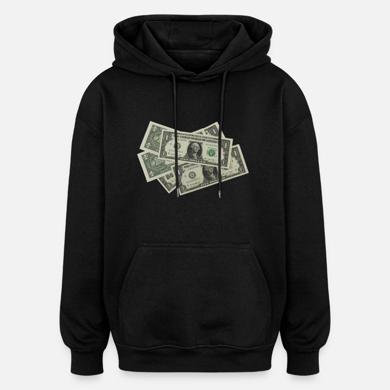 Dollar Scheine - Oversized Unisex Hoodie - Schwarz