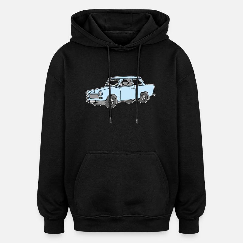 Hellblauer Trabi,  - Oversized Unisex Hoodie - Schwarz