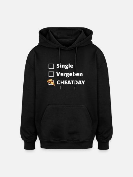Cheatday - Oversized Unisex Hoodie - Schwarz