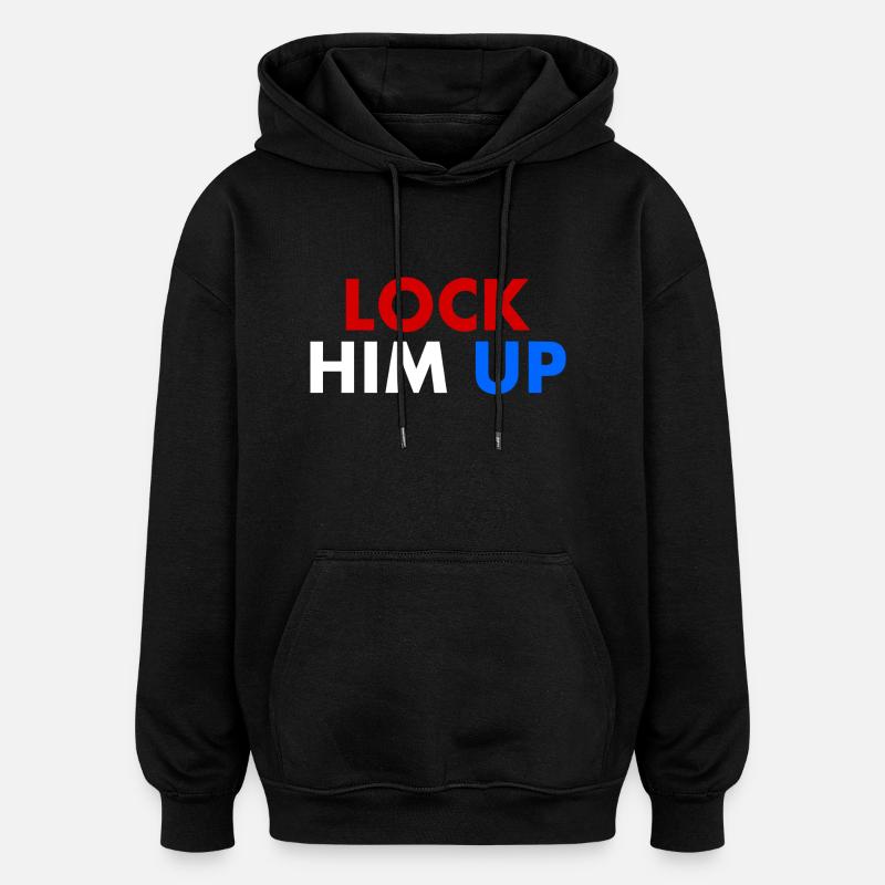 Lock him up - Oversized Unisex Hoodie - black