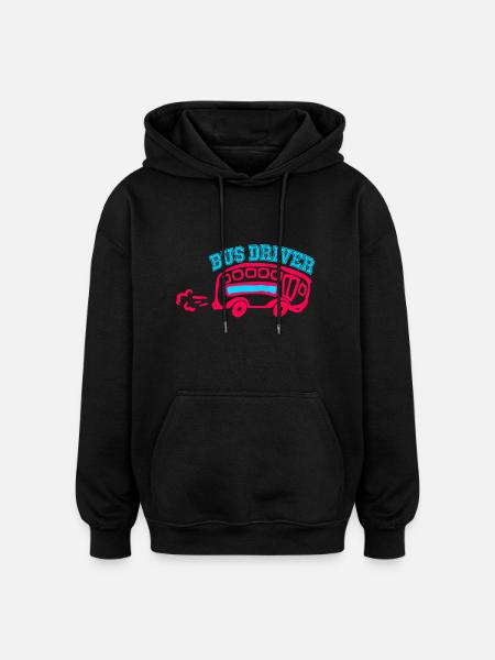 Funny Driver Driver - Sweat à capuche oversize unisexe - noir