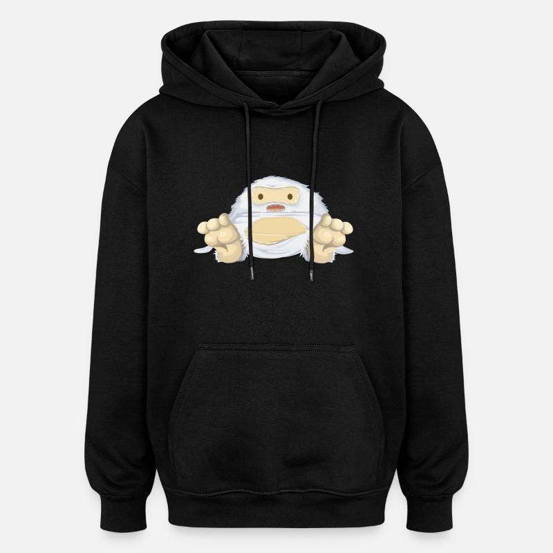 yeti - Sweat à capuche oversize unisexe - noir