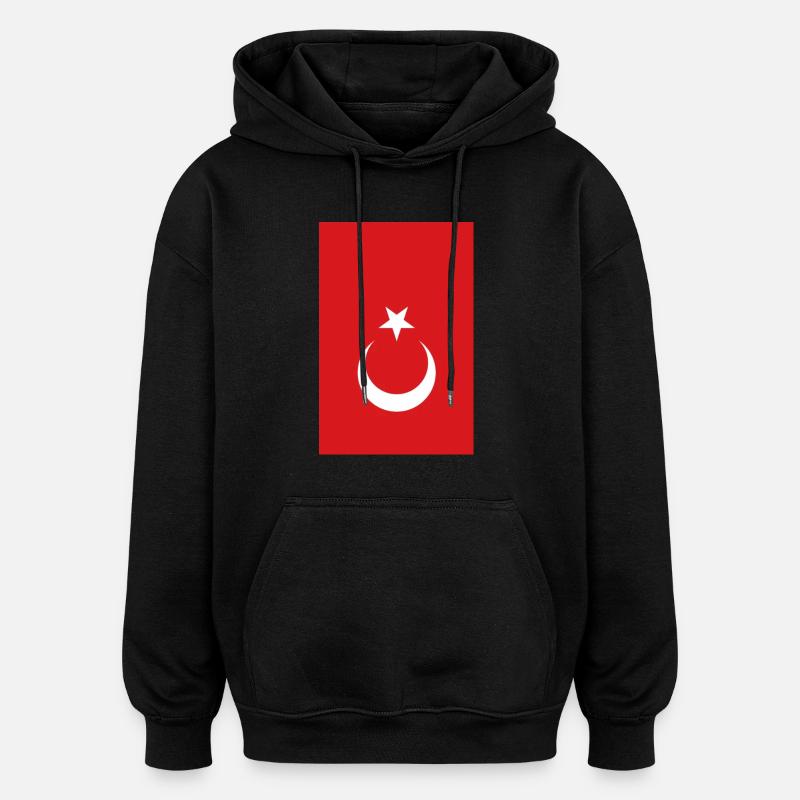 TR Drapeau - Sweat à capuche oversize unisexe - noir