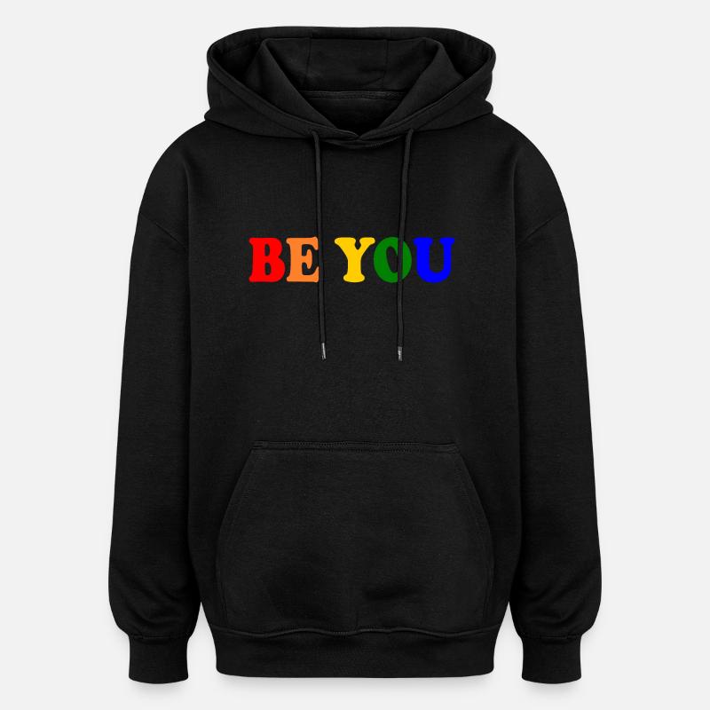 Be you - Sweat à capuche oversize unisexe - noir