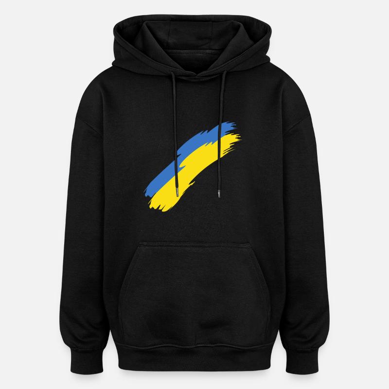 Ukraine - Sweat à capuche oversize unisexe - noir